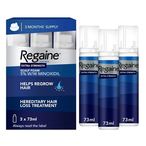 Regaine For Men Extra Strength 5% Minoxidil Foam - 3 x 73ml