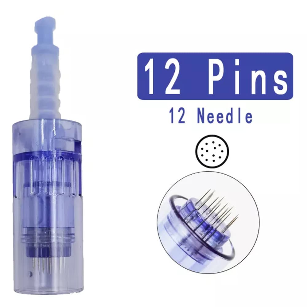 Micro Needles Cartridges Tips for Dr. Pen A6 Derma Pen 12 Needles 10 Pack product image